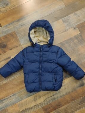 Boys Winter Coat In Blue Size 2-3t